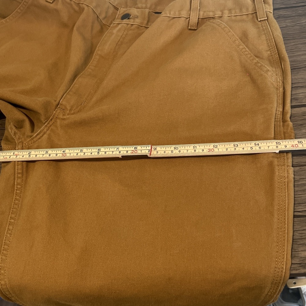 Carhartt Loose Fit Carpenter Pants Mens 42x30 Tan Utility Work Jeans Rugged - Picture 10 of 12